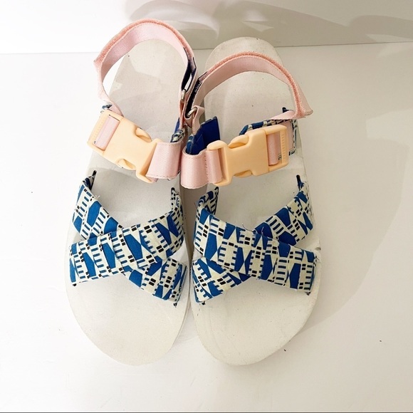 Free People White Chunky Platform Buckle La Paz Sandals - Picture 8 of 8